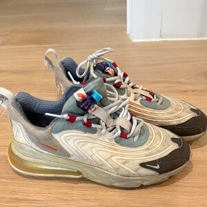 Nike Kids Cream, Gray, Green & Brown Sneakers